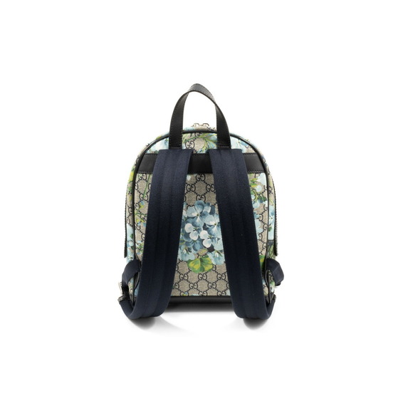 Gucci Blooms Supreme Rucksack GG Leather Blue Backpack Tan Flower GG - Picture 1 of 9
